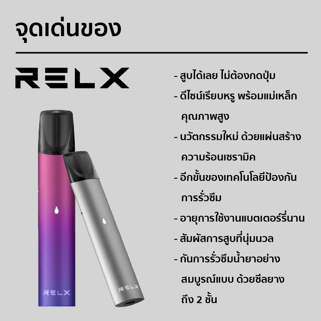 จุดเด่น Relx zero