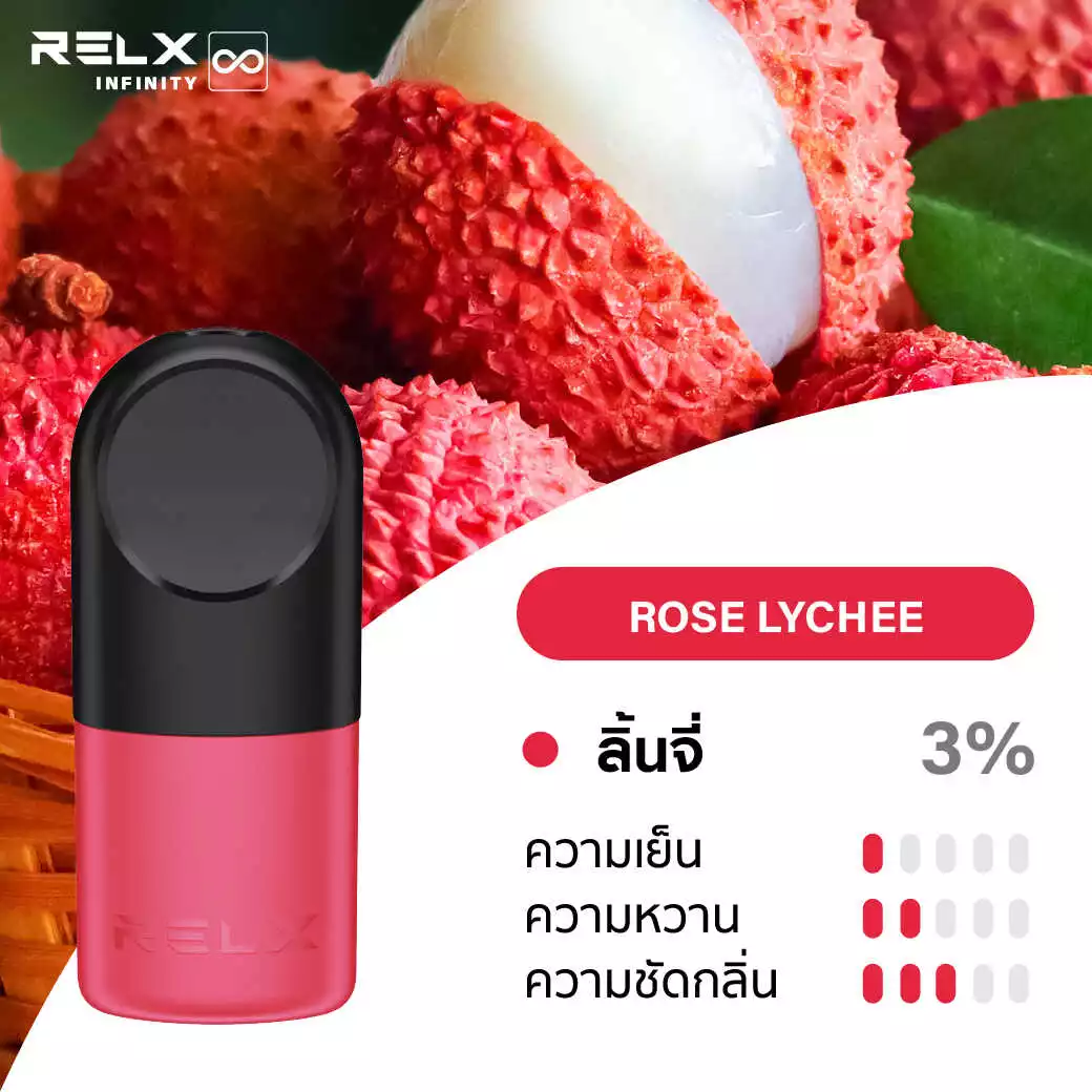 RELX INFINITY SINGLE POD Rose Lychee | RELX Thailand RELX INFINITY SINGLE POD Rose Lychee